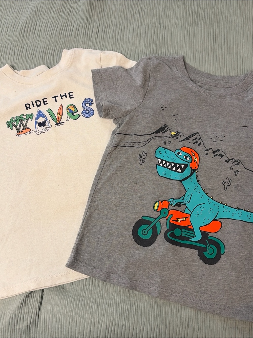 Kids Graphic Tees - Grey, White